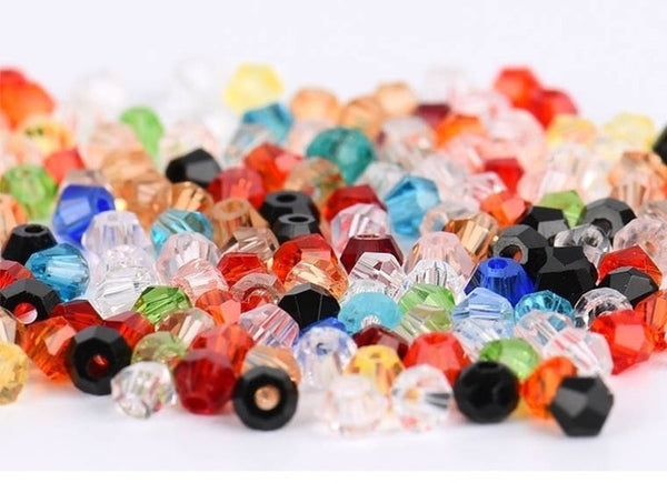 Buy 1 get 1 free #5301 3mm 100pcs Glass Crystals Beads Bicone Faceted Bead loose Spacer Beads DIY Jewelry Making U pick color