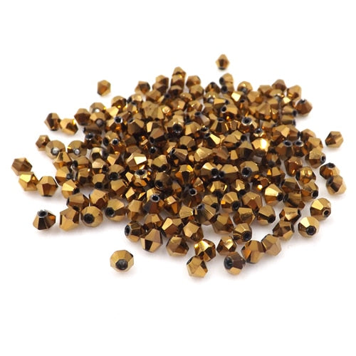 Buy 1 get 1 free #5301 3mm 100pcs Glass Crystals Beads Bicone Faceted Bead loose Spacer Beads DIY Jewelry Making U pick color