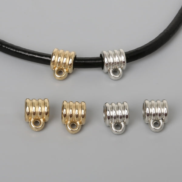 50pcs 9x12mm European Big Hole Beads CCB Pendant Clip Clasp Spacer Beads For Jewelry Making Fit DIY Charm Bracelet