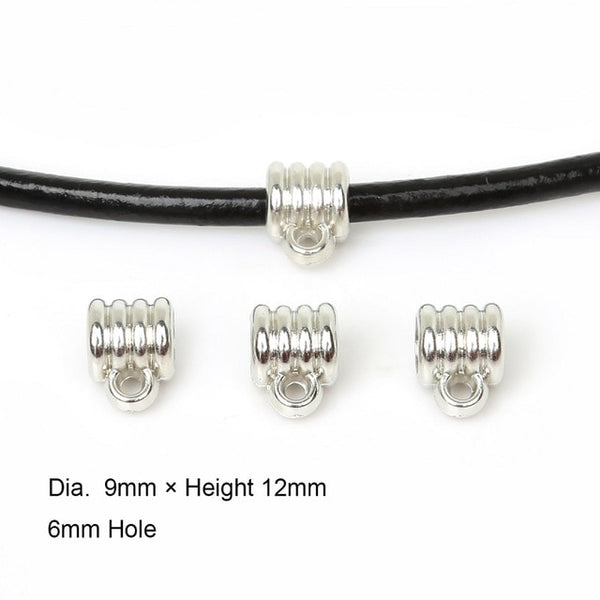 50pcs 9x12mm European Big Hole Beads CCB Pendant Clip Clasp Spacer Beads For Jewelry Making Fit DIY Charm Bracelet