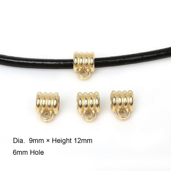50pcs 9x12mm European Big Hole Beads CCB Pendant Clip Clasp Spacer Beads For Jewelry Making Fit DIY Charm Bracelet
